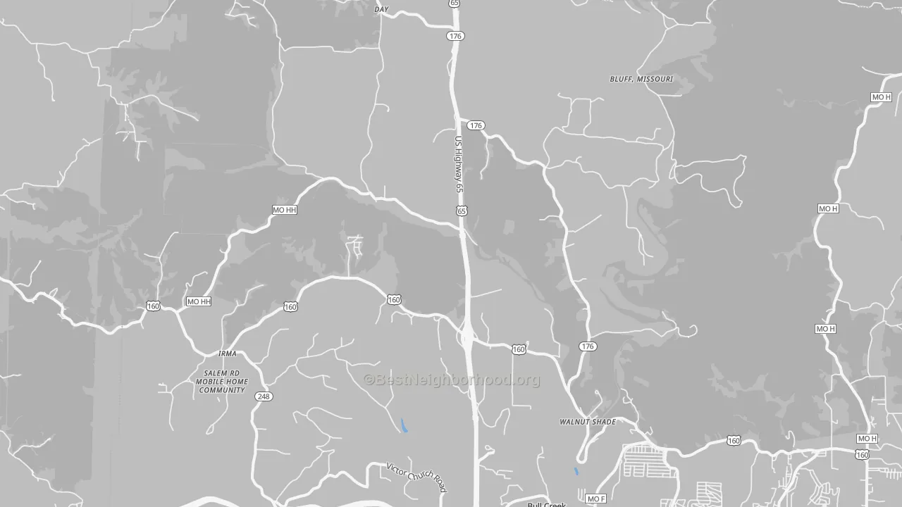 Transit Grade map of Walnut Shade, MO