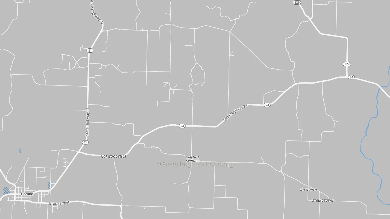 Transit Grade map of Walnut Springs, AR