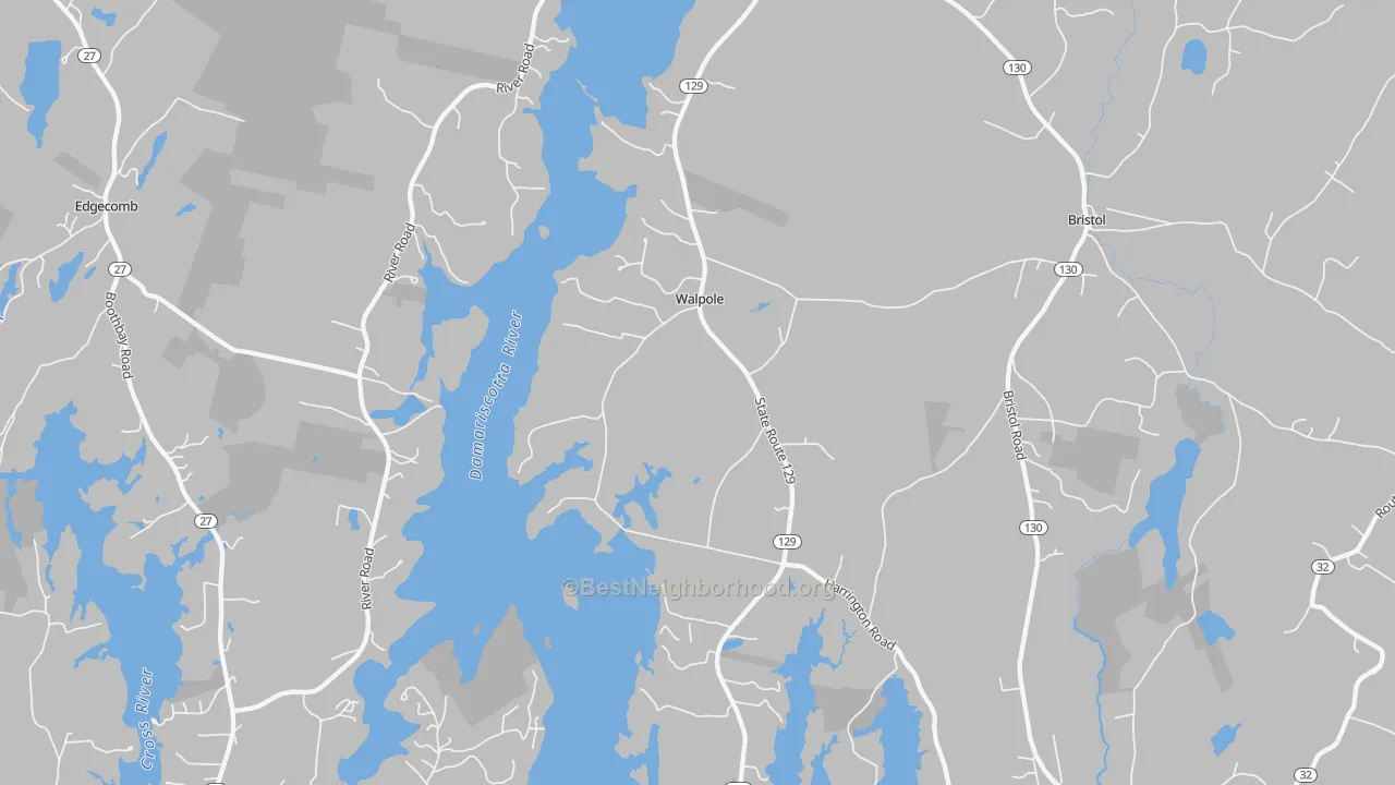Transit Grade map of Walpole, ME