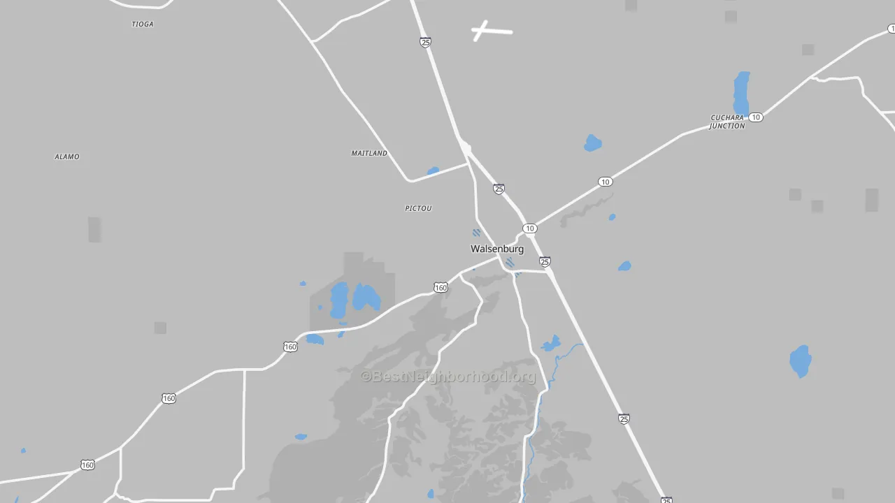 Transit Grade map of Walsenburg, CO