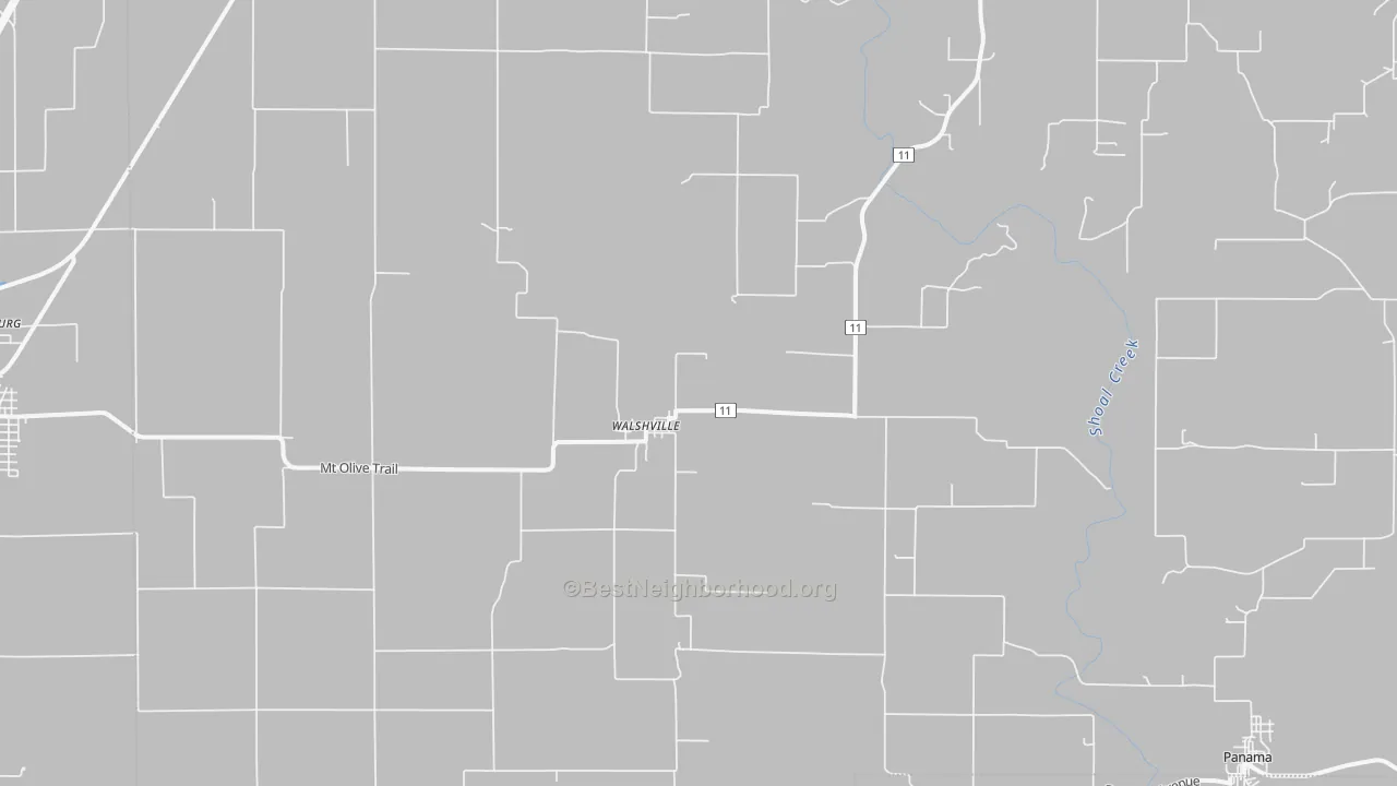 Transit Grade map of Walshville, IL