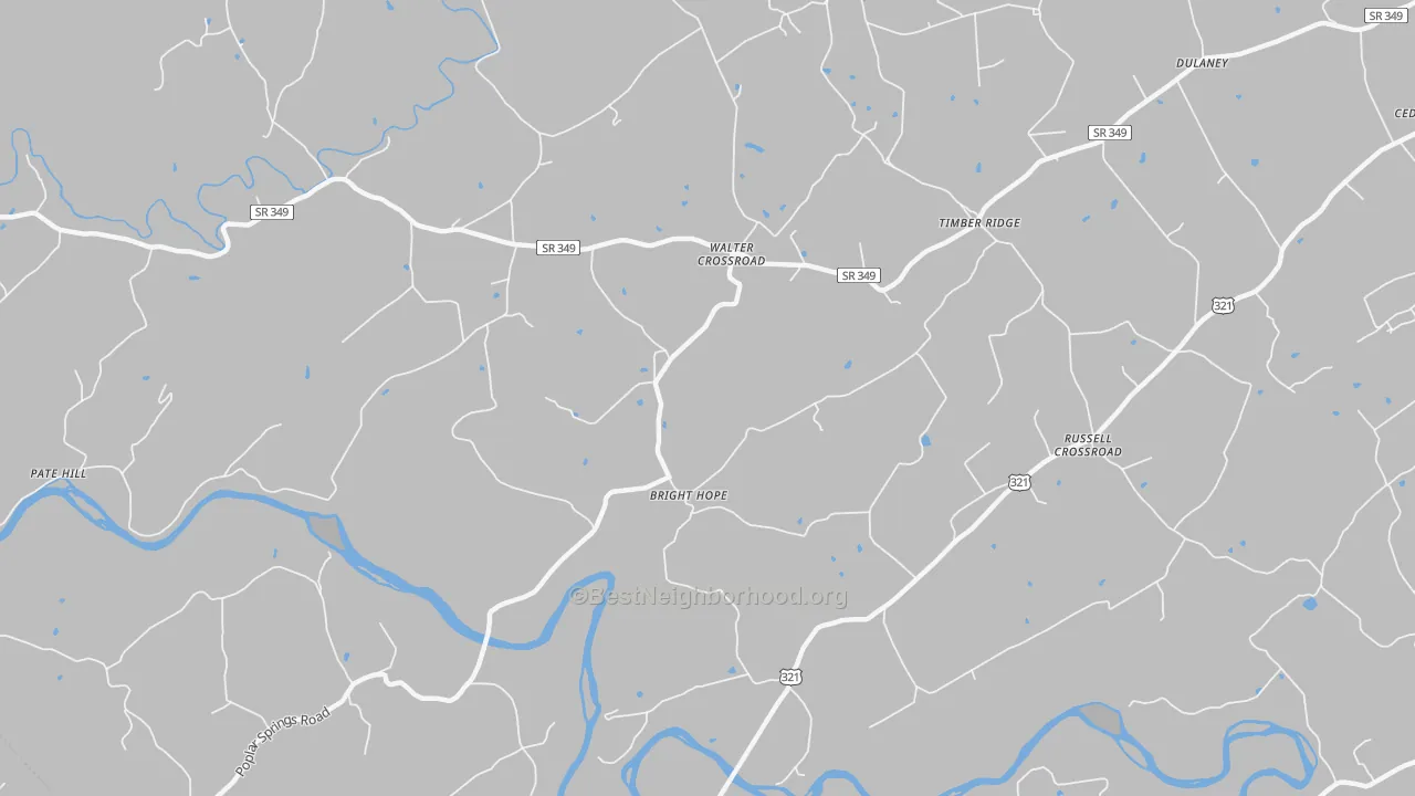 Transit Grade map of Walter Crossroad, TN