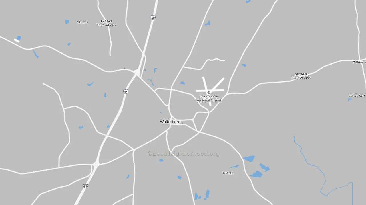 Transit Grade map of Walterboro, SC