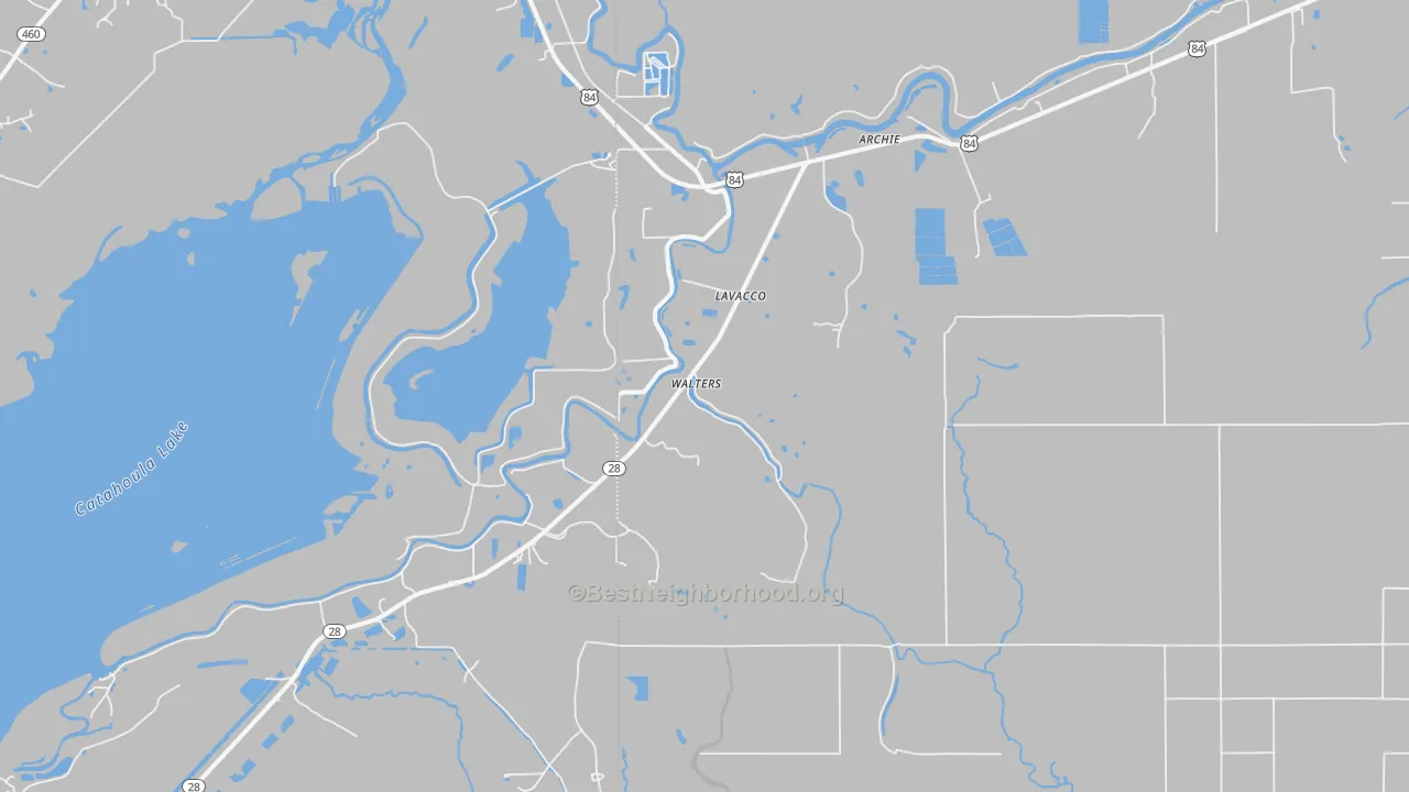 Transit Grade map of Walters, LA