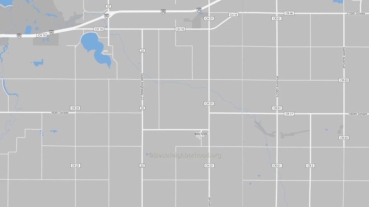 Transit Grade map of Walters, MN