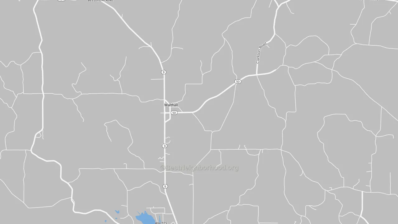 Transit Grade map of Walthall, MS