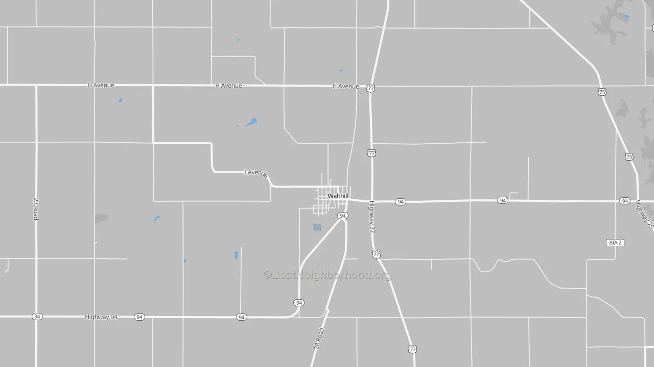 Transit Grade map of Walthill, NE