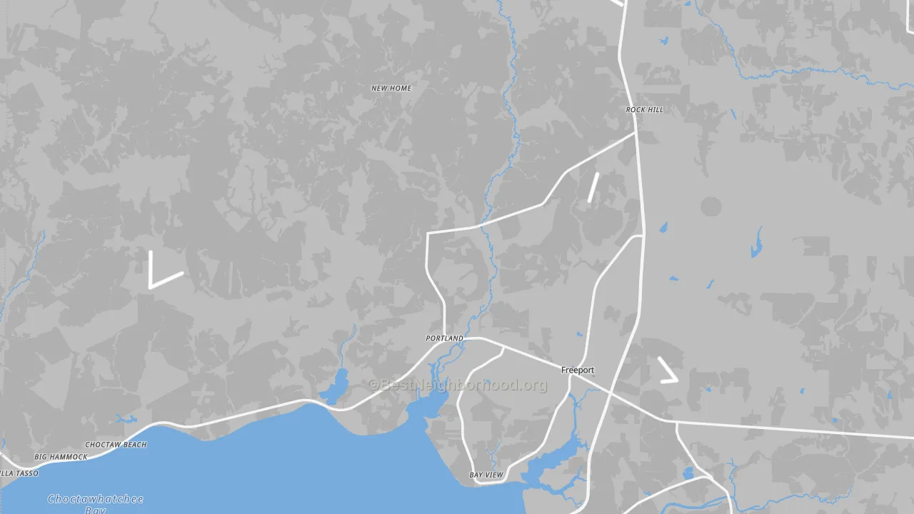 Transit Grade map of Walton County, FL
