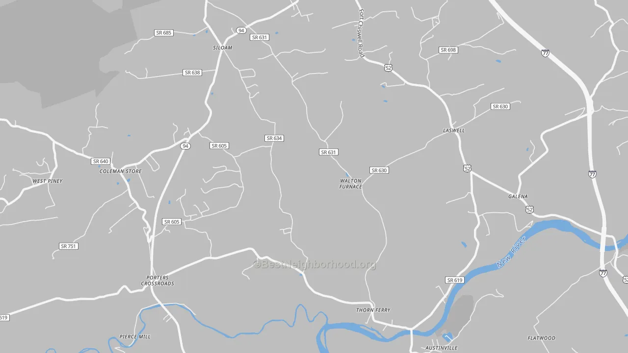 Transit Grade map of Walton Furnace, VA