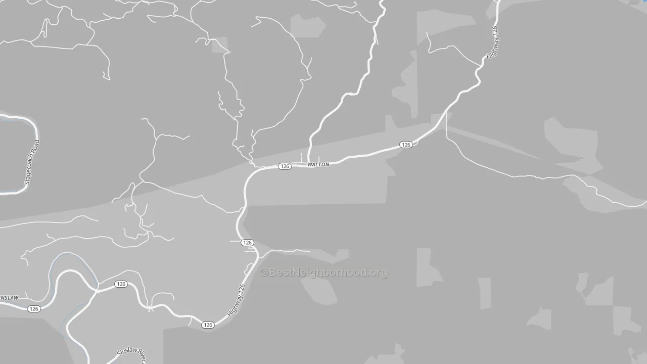 Transit Grade map of Walton, OR
