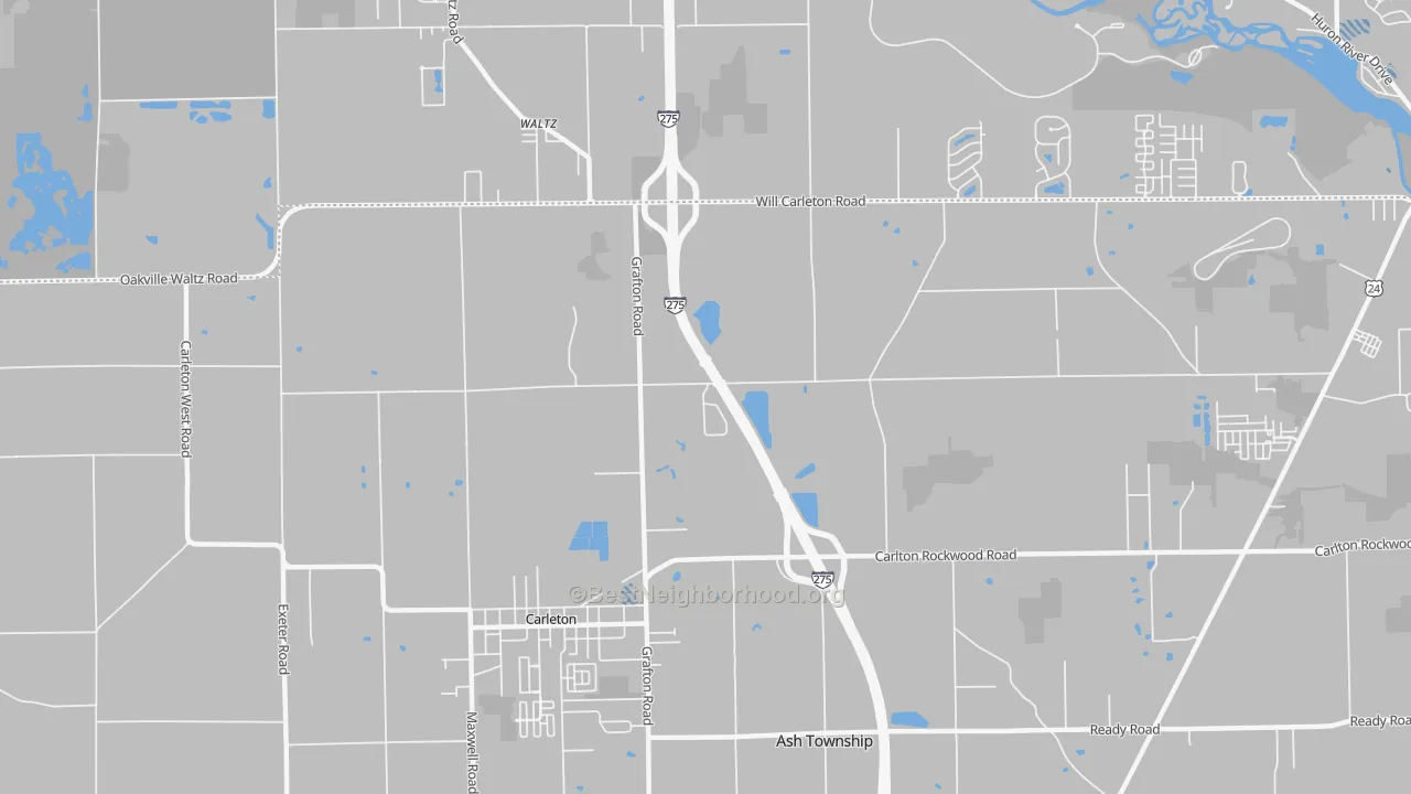 Transit Grade map of Waltz, MI