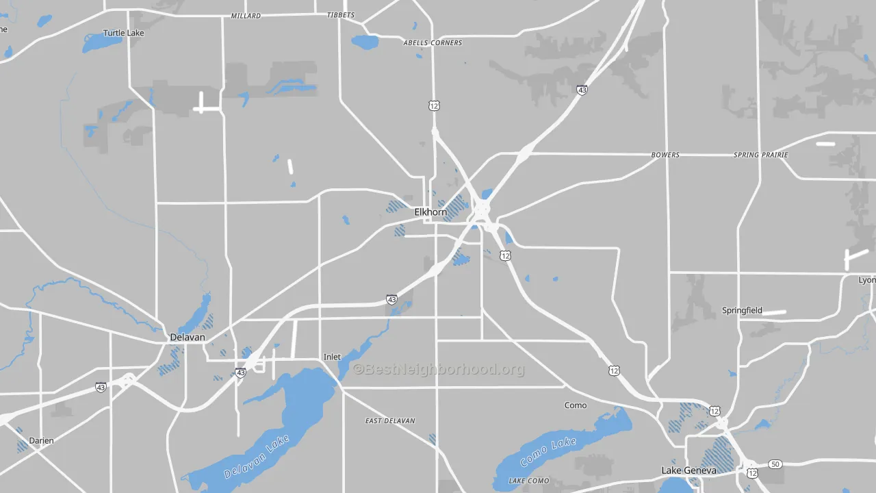 Transit Grade map of Walworth County, WI