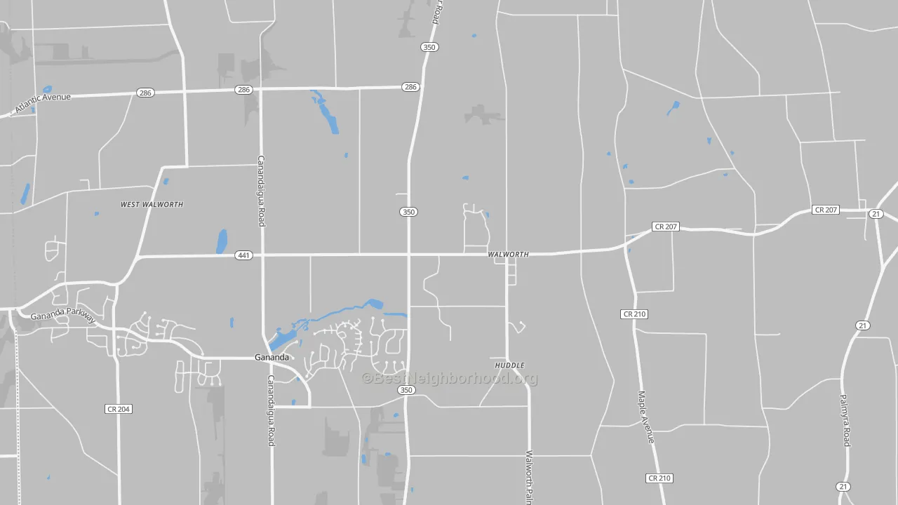 Transit Grade map of Walworth, NY
