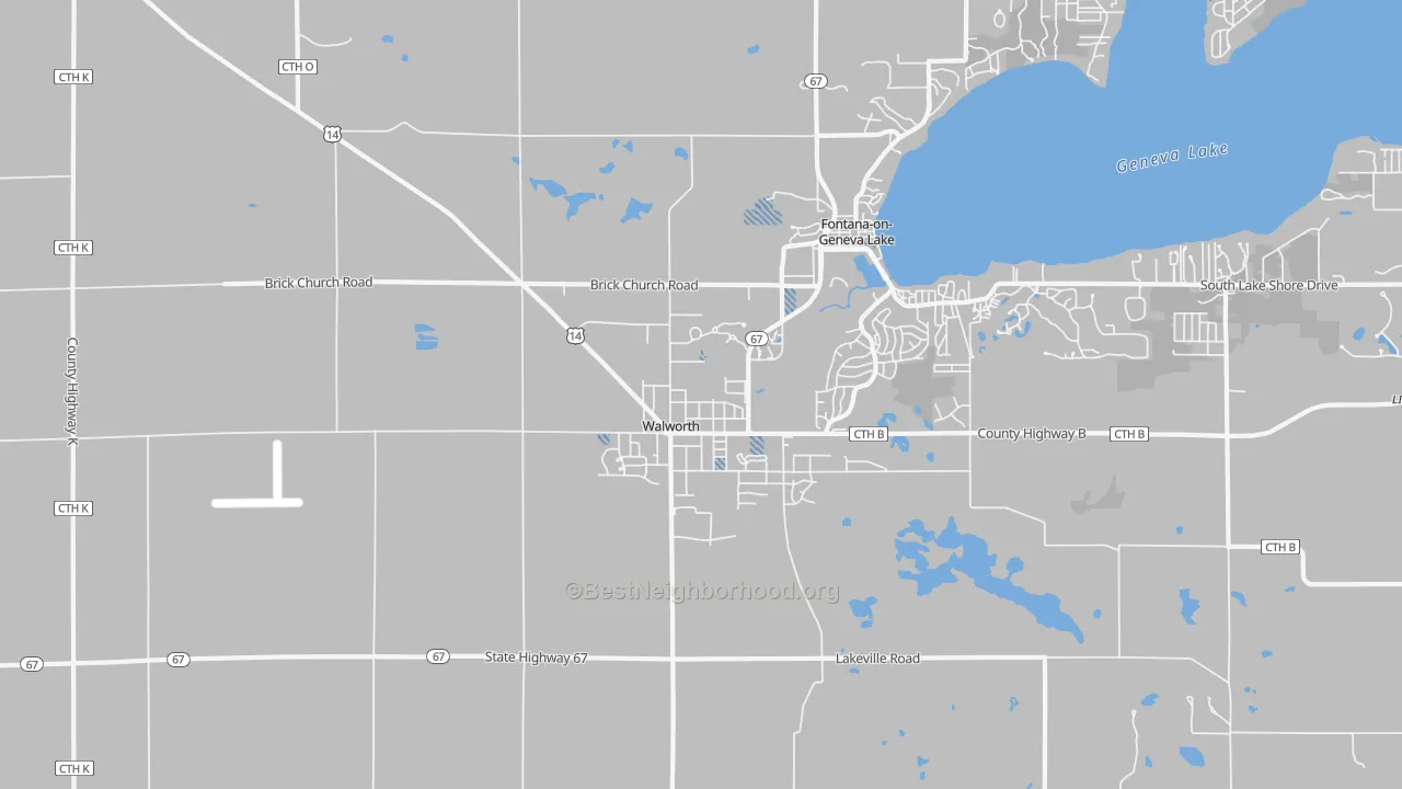Transit Grade map of Walworth, WI