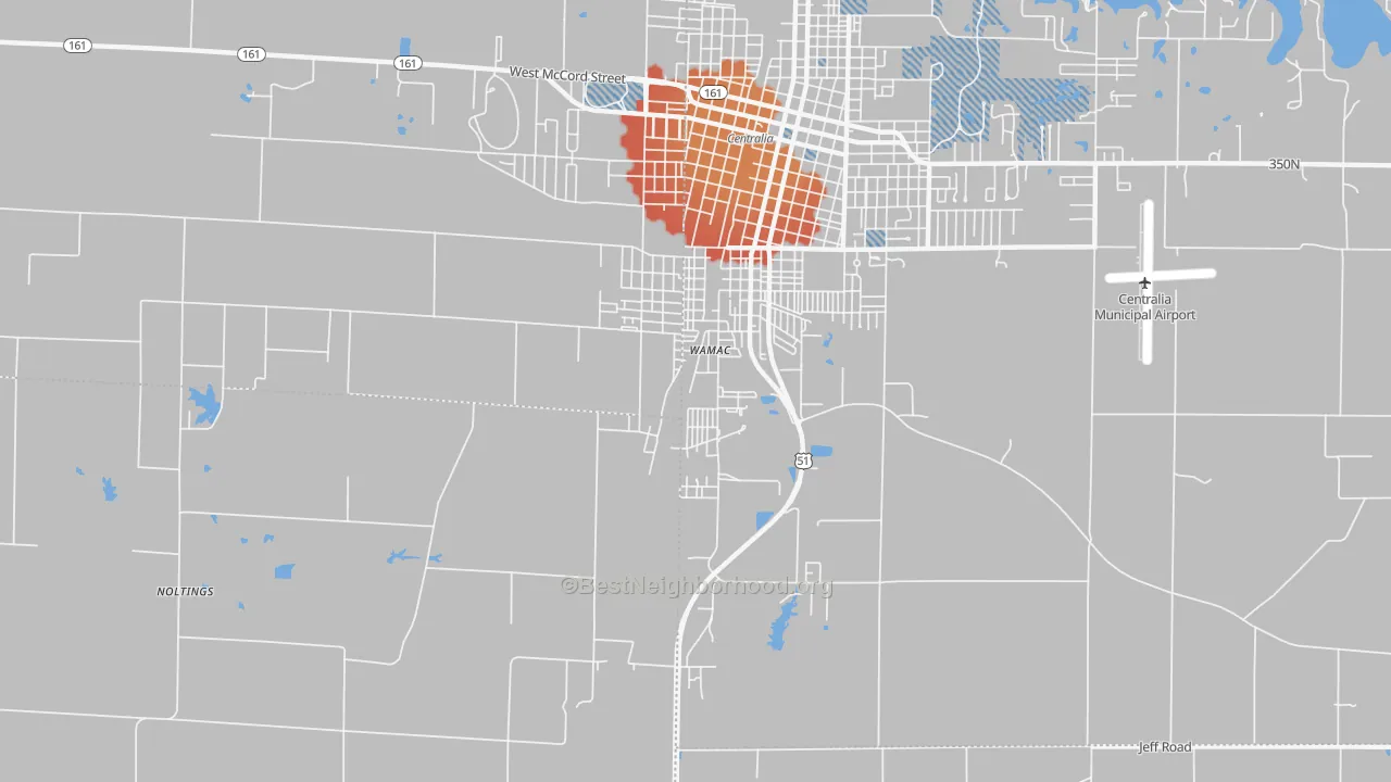 Transit Grade map of Wamac, IL