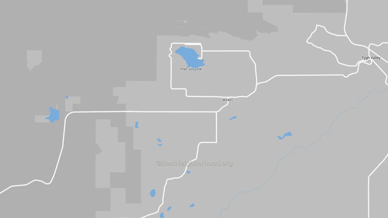 Transit Grade map of Wamic, OR