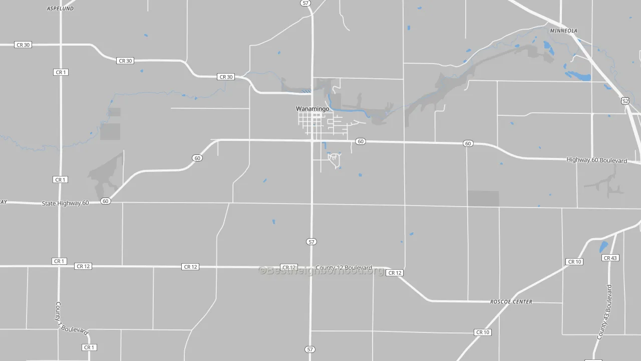 Transit Grade map of Wanamingo, MN