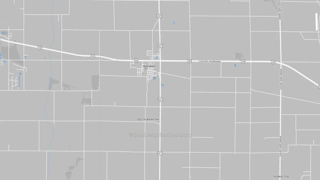 Transit Grade map of Wanatah, IN