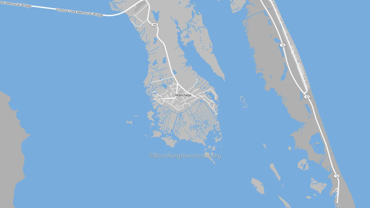Transit Grade map of Wanchese, NC