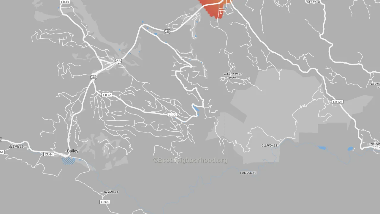 Transit Grade map of Wandcrest Park, CO