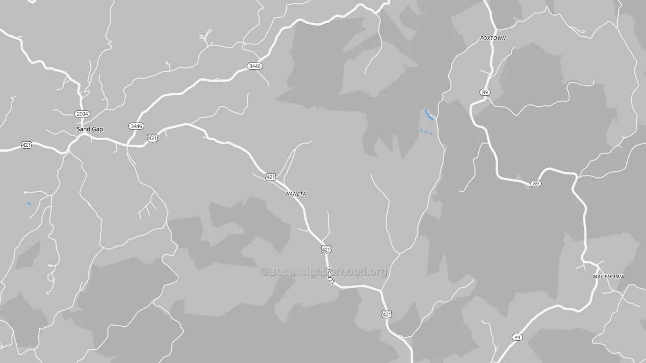 Transit Grade map of Waneta, KY