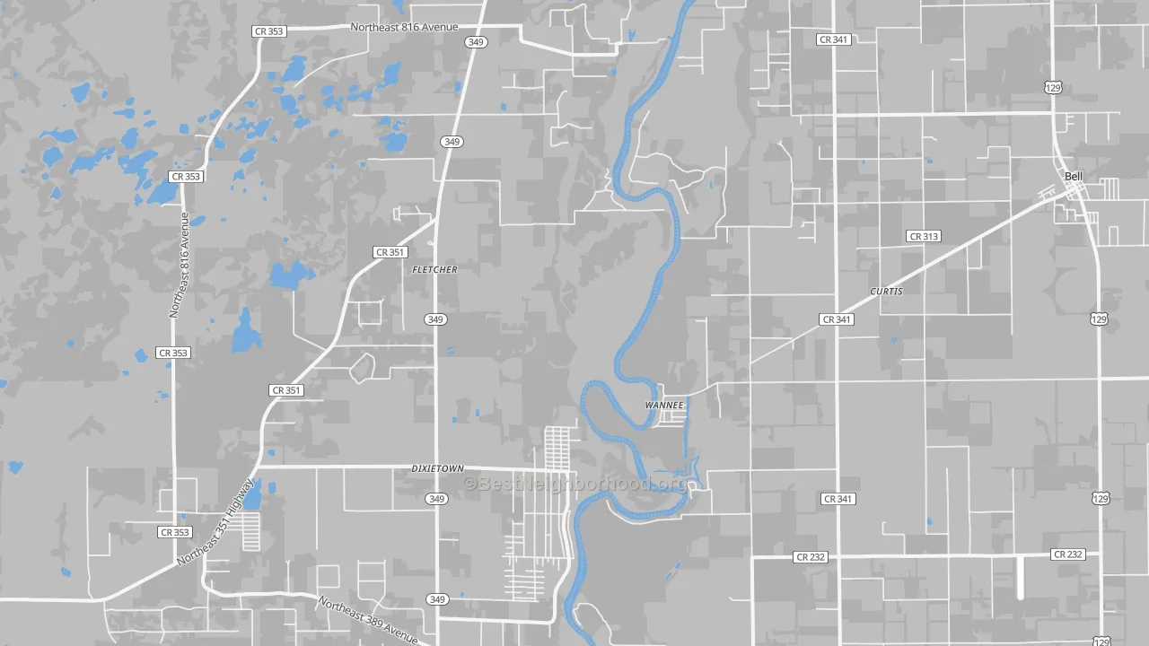 Transit Grade map of Wannee, FL