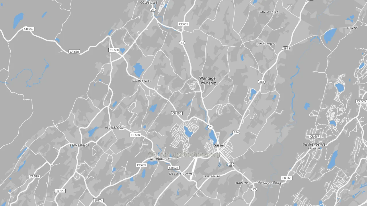 Transit Grade map of Wantage, NJ