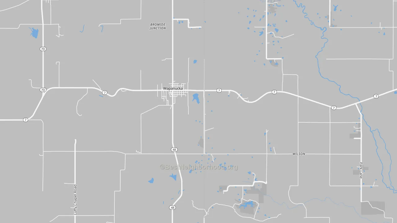 Transit Grade map of Wapanucka, OK