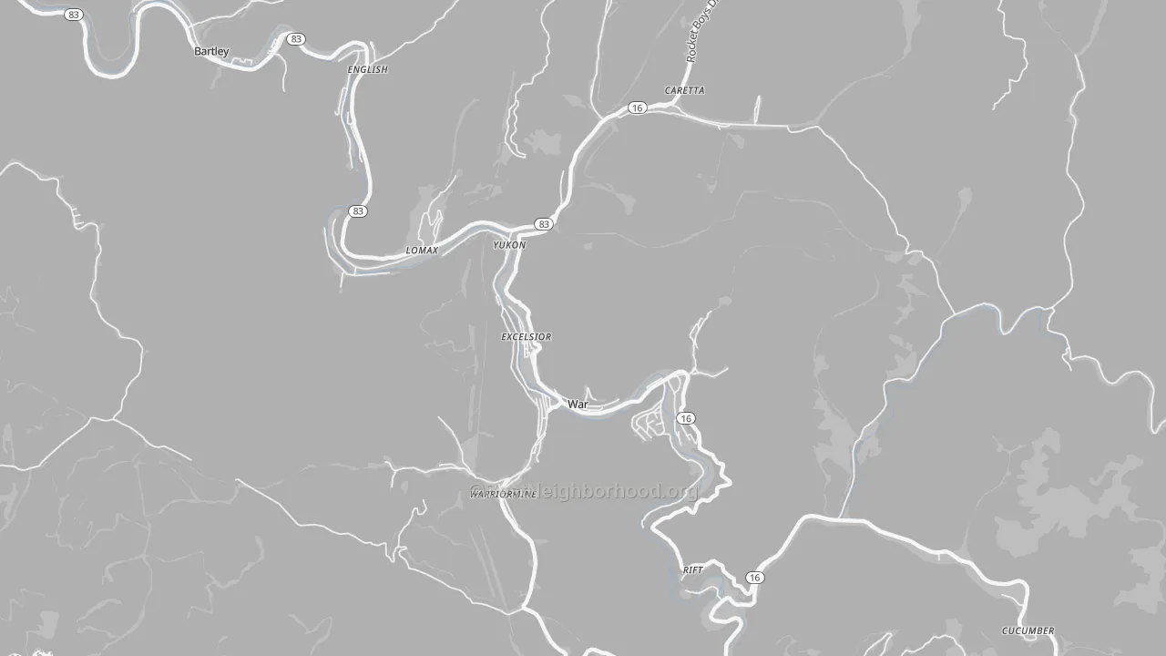 Transit Grade map of War, WV