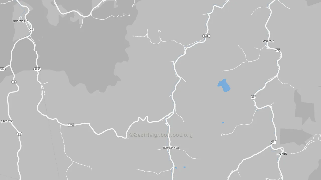 Transit Grade map of Warbranch, KY