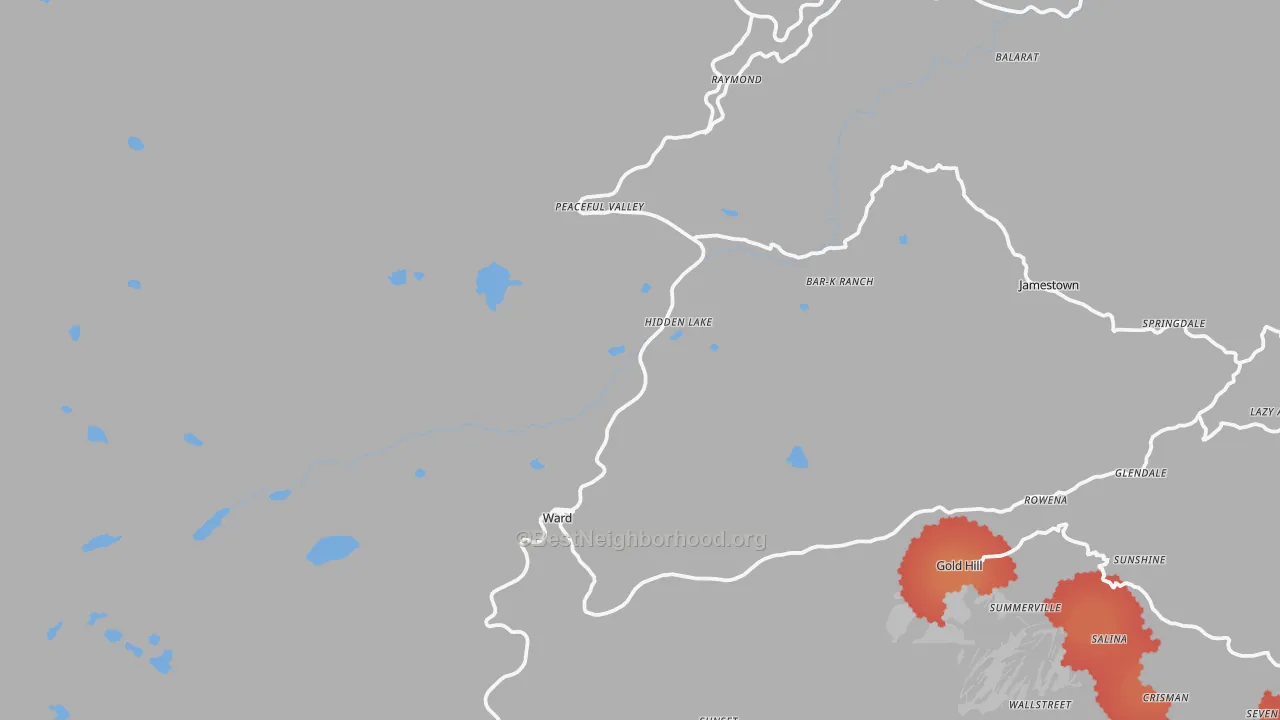 Transit Grade map of Ward, CO
