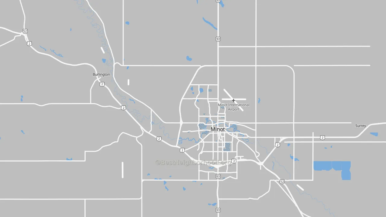 Transit Grade map of Ward County, ND