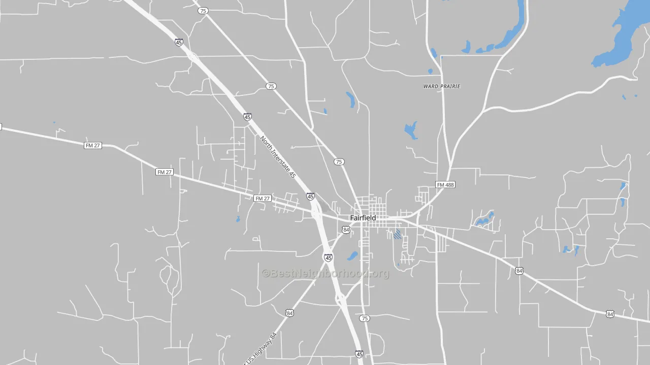 Transit Grade map of Ward Prairie, TX