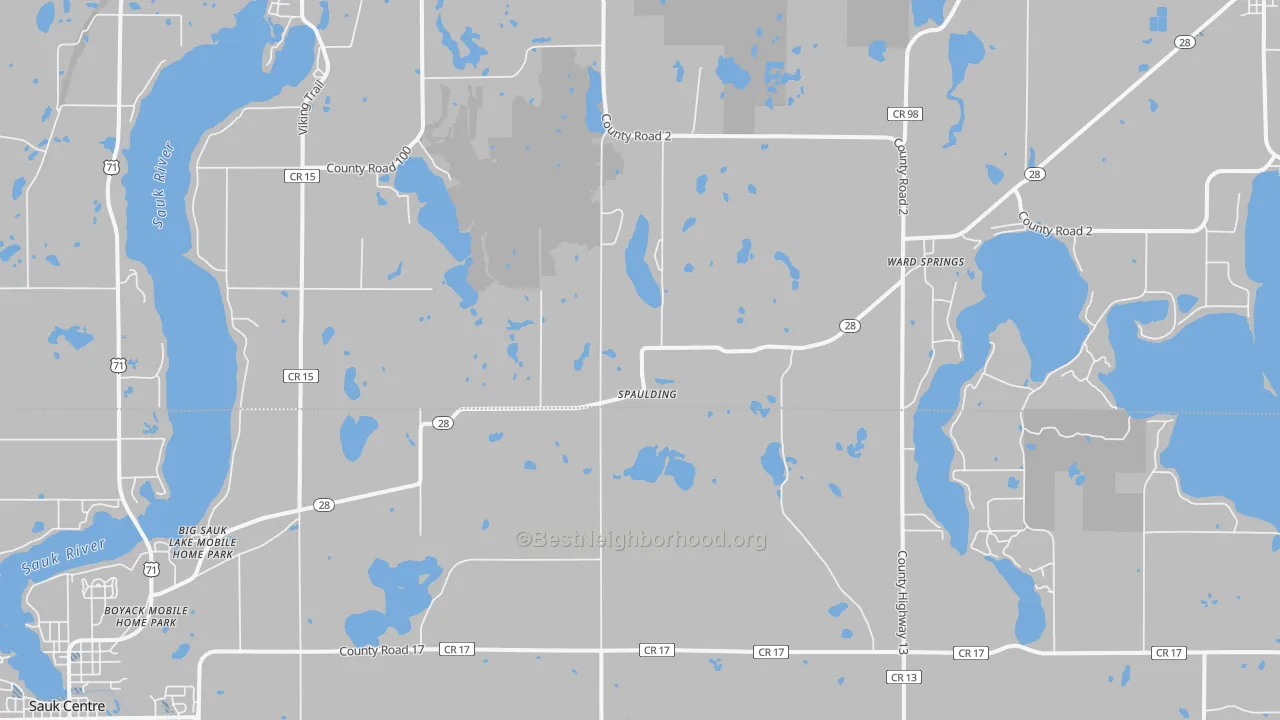 Transit Grade map of Ward Springs, MN