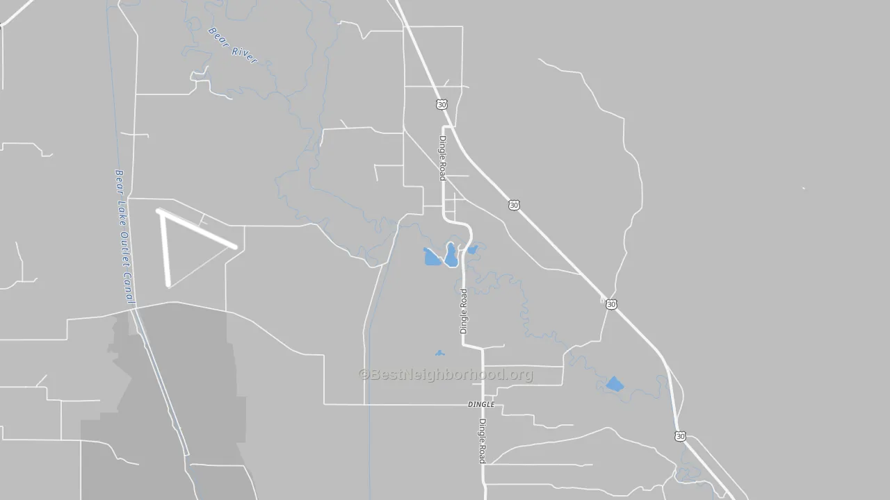 Transit Grade map of Wardboro, ID