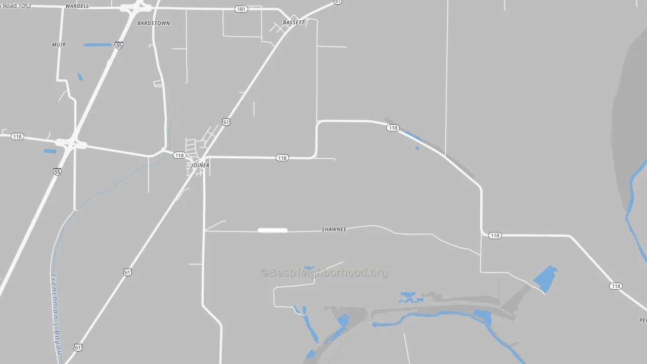 Transit Grade map of Wardell, AR