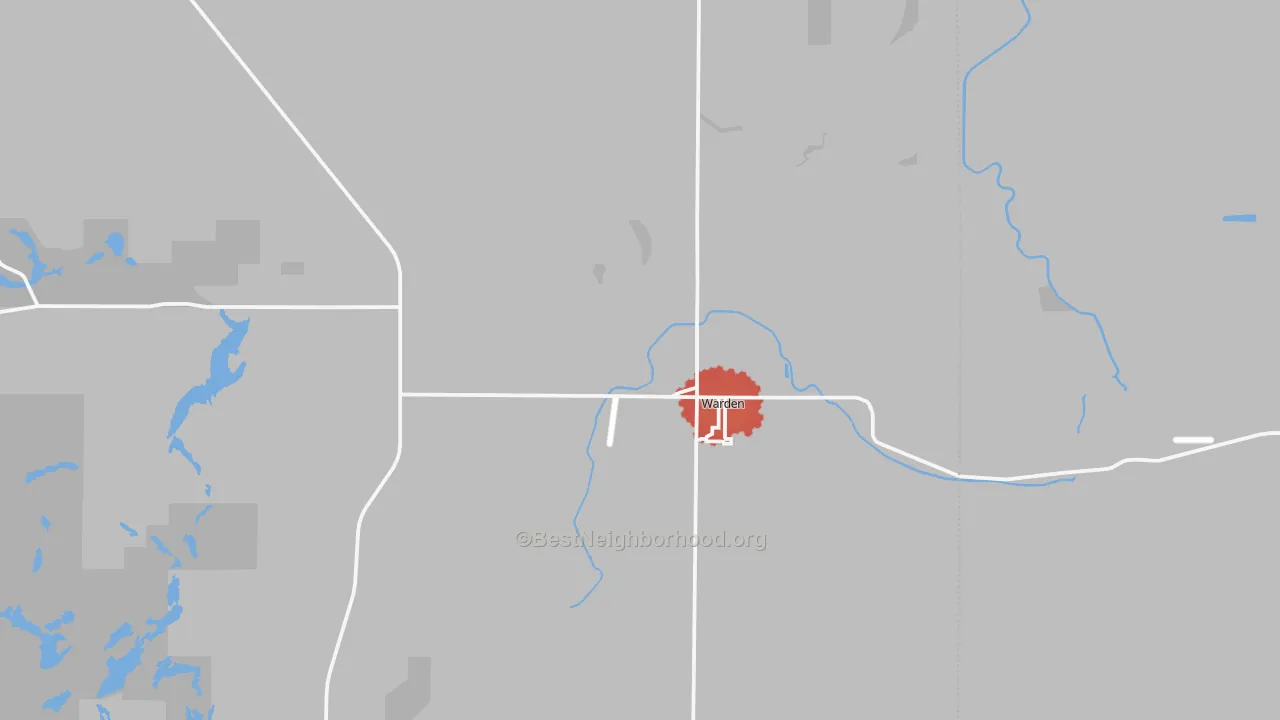 Transit Grade map of Warden, WA
