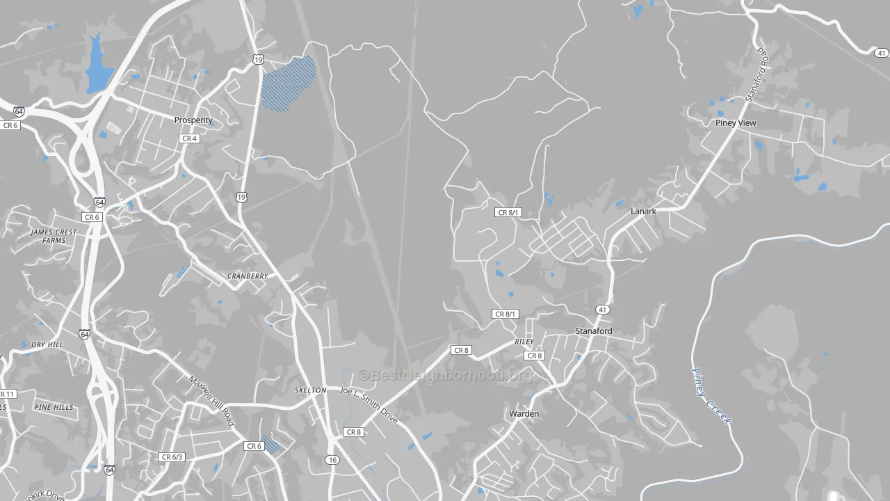 Transit Grade map of Warden, WV
