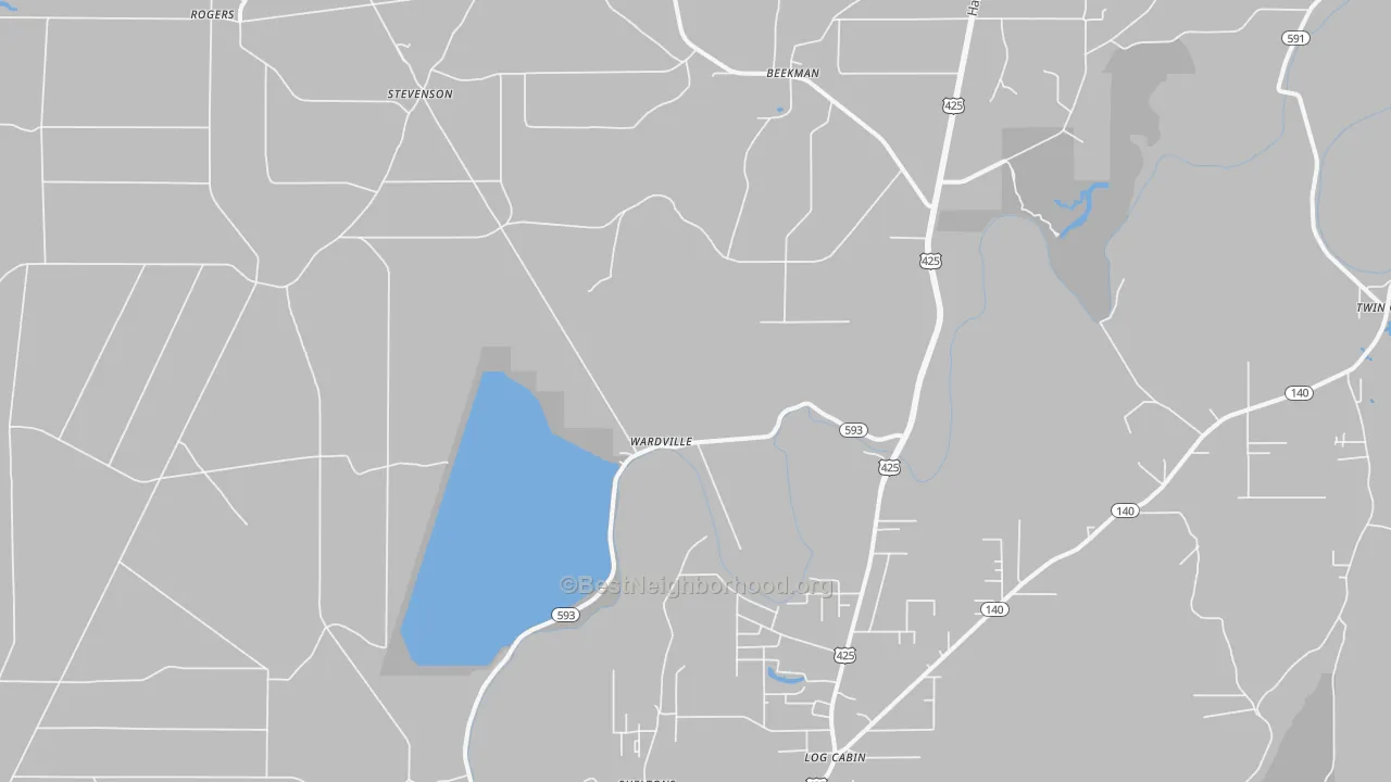 Transit Grade map of Wardville, LA