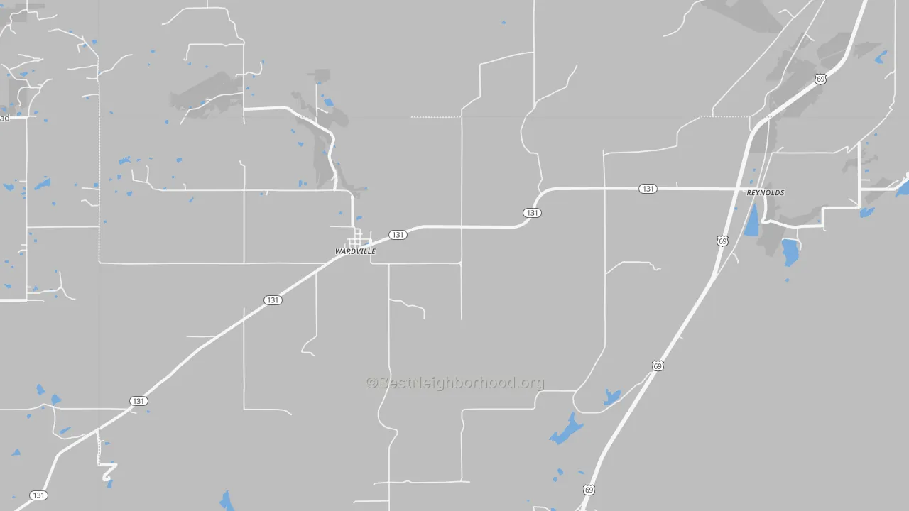 Transit Grade map of Wardville, OK