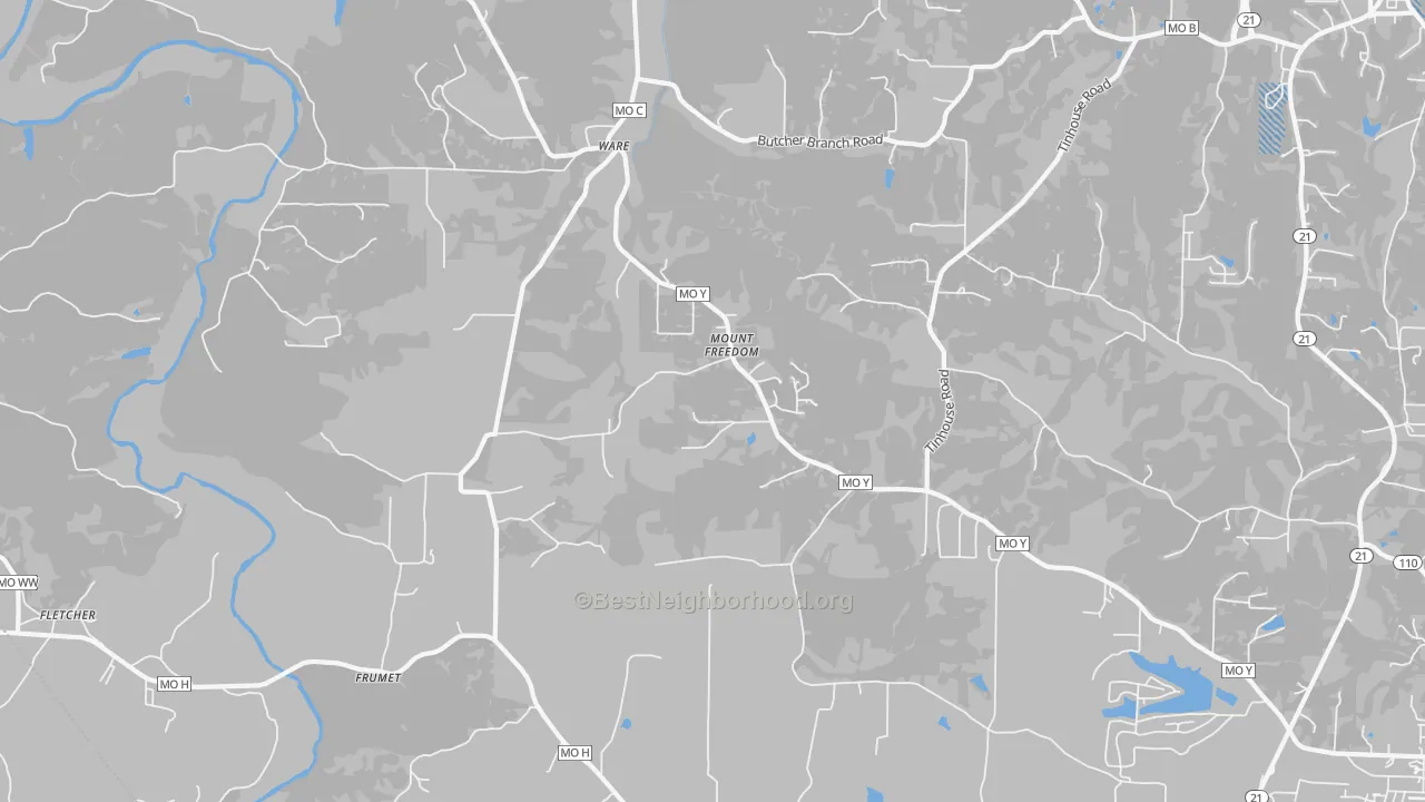 Transit Grade map of Ware, MO