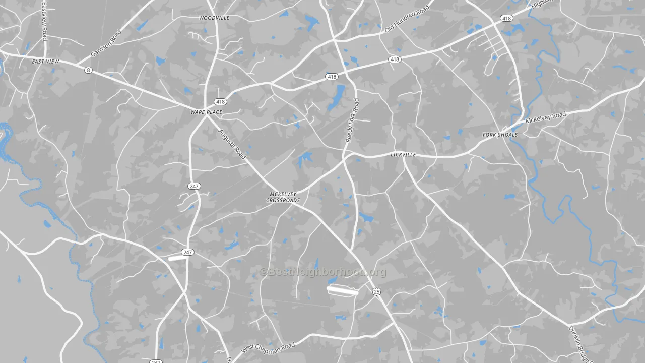 Transit Grade map of Ware Place, SC