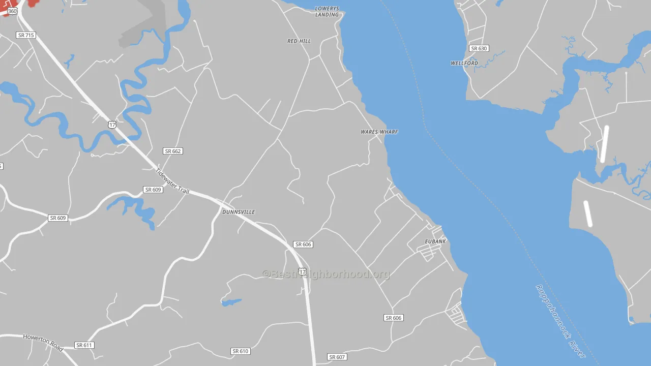Transit Grade map of Wares Wharf, VA