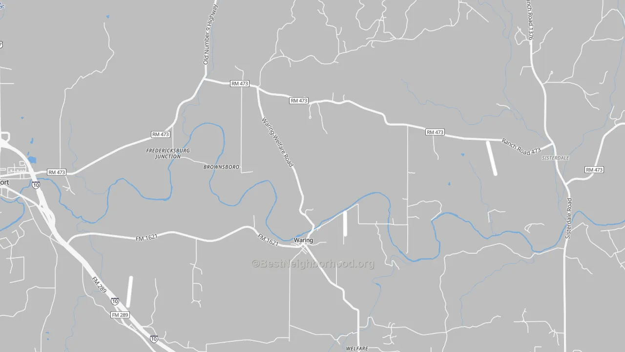 Transit Grade map of Waring, TX