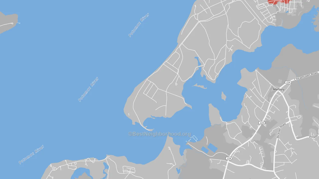 Transit Grade map of Warington Hills, MD