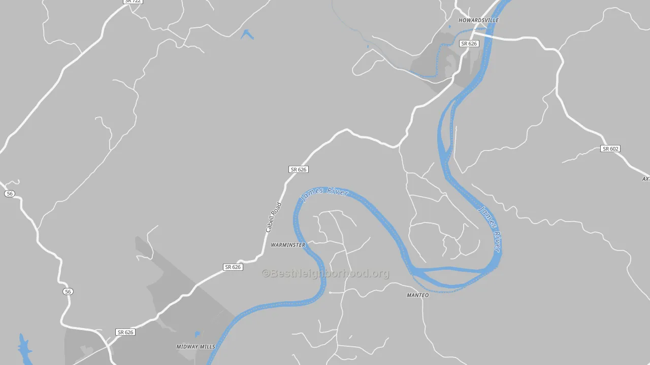 Transit Grade map of Warminster, VA