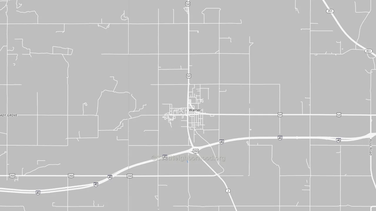 Transit Grade map of Warner, OK