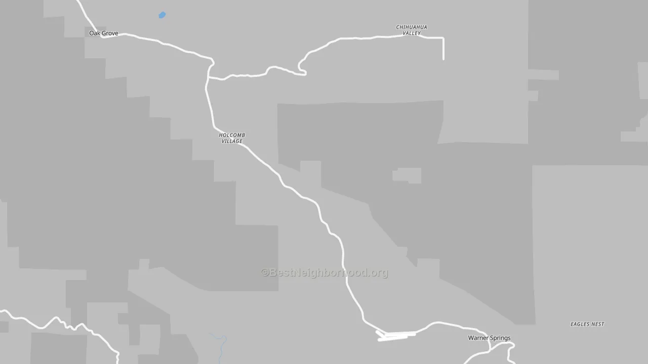 Transit Grade map of Warner Springs, CA