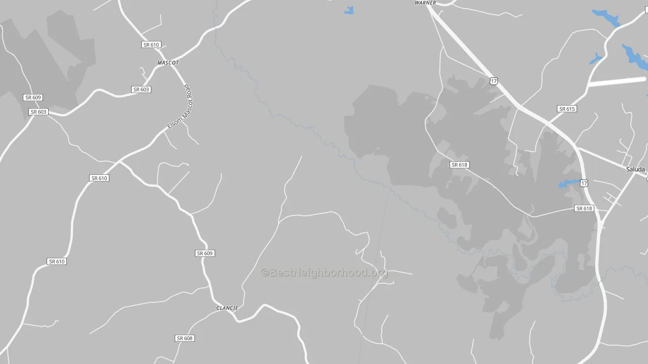 Transit Grade map of Warner, VA