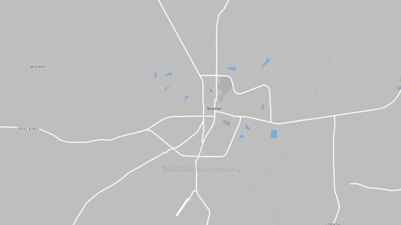Transit Grade map of Warren, AR